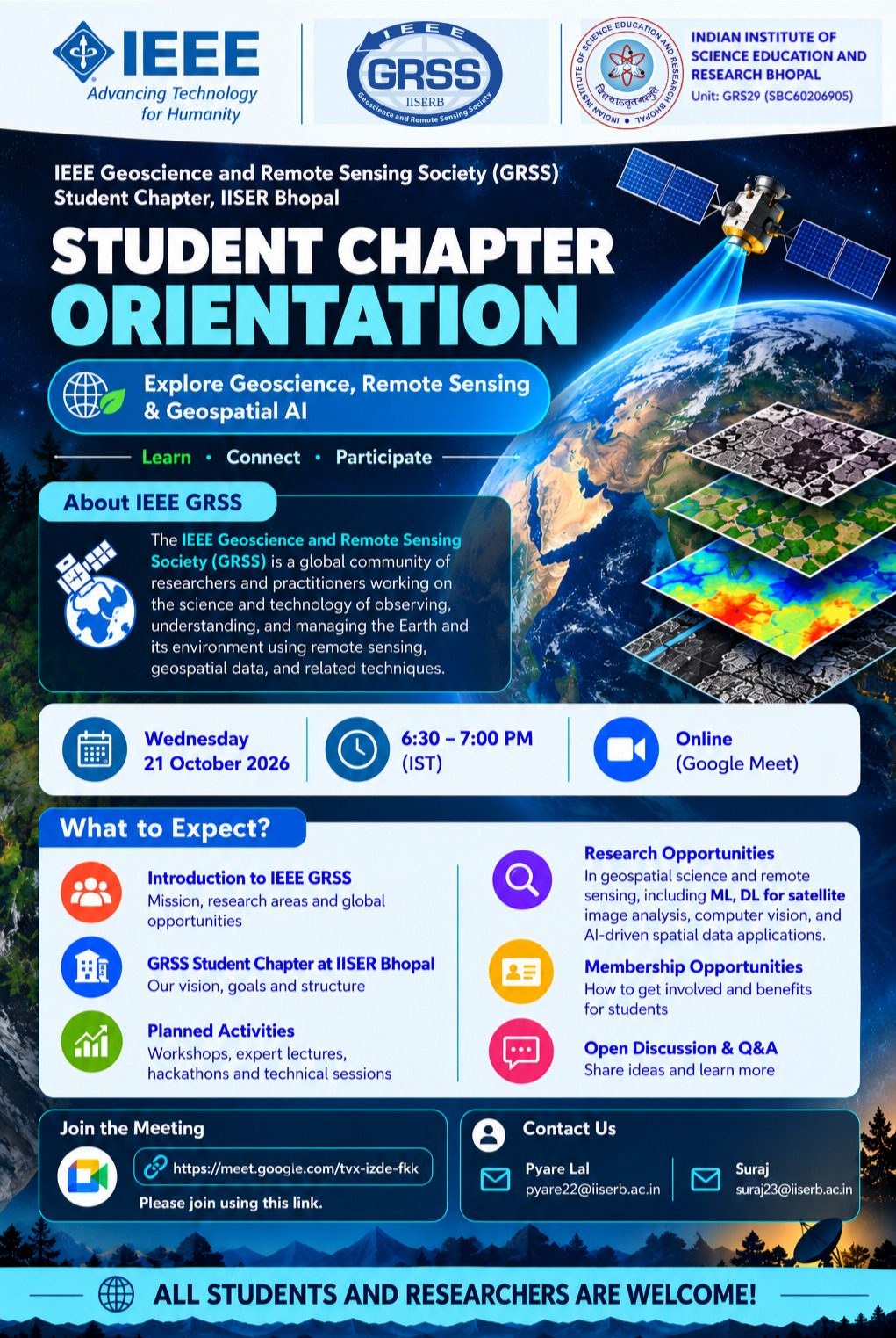 Poster of the Student Chapter Orientation